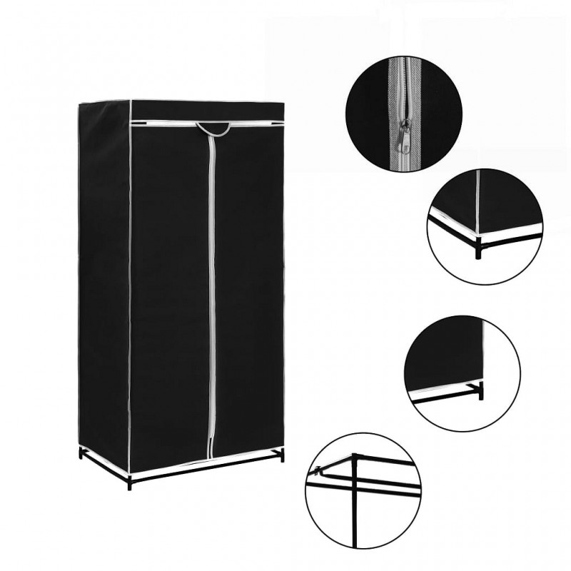Acquista Armadio Nero 75x50x160 cm con riferimento GHV-282437 della ditta GARDENHOME