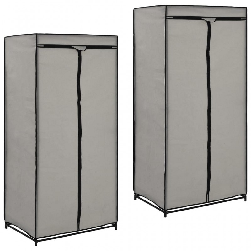 Acquista Armadio 2 pz Grigio 75x50x160 cm con riferimento GHV-282444 della ditta GARDENHOME