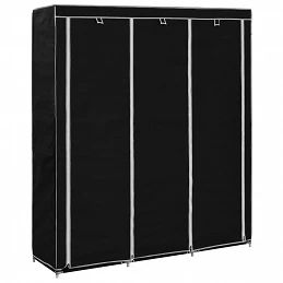 Acquista Armadio con Scomparti e Aste Nero 150x45x175 cm in Tessuto con riferimento GHV-282453 della ditta GARDENHOME