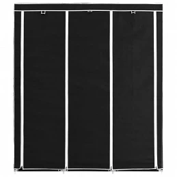 Acquista Armadio con Scomparti e Aste Nero 150x45x175 cm in Tessuto con riferimento GHV-282453 della ditta GARDENHOME