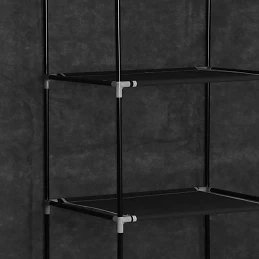 Acquista Armadio con Scomparti e Aste Nero 150x45x175 cm in Tessuto con riferimento GHV-282453 della ditta GARDENHOME