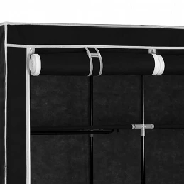 Acquista Armadio con Scomparti e Aste Nero 150x45x175 cm in Tessuto con riferimento GHV-282453 della ditta GARDENHOME