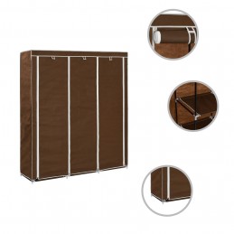 Acquista Armadio con Scomparti e Aste Marrone 150x45x175 cm in Tessuto con riferimento GHV-282454 della ditta GARDENHOME