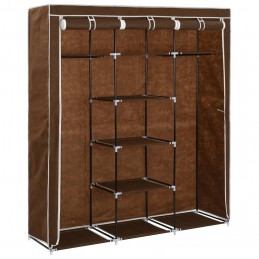 Acquista Armadio con Scomparti e Aste Marrone 150x45x175 cm in Tessuto con riferimento GHV-282454 della ditta GARDENHOME