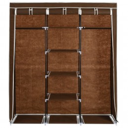 Acquista Armadio con Scomparti e Aste Marrone 150x45x175 cm in Tessuto con riferimento GHV-282454 della ditta GARDENHOME