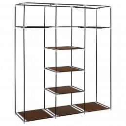 Acquista Armadio con Scomparti e Aste Marrone 150x45x175 cm in Tessuto con riferimento GHV-282454 della ditta GARDENHOME
