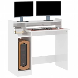 Acquista Scrivania con LED Bianco Lucido 97x45x90cm in Legno Multistrato con riferimento GHV-805558 della ditta GARDENHOME