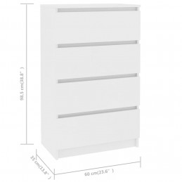 Acquista Credenza Bianca 60x35x98,5 cm in Legno Multistrato con riferimento GHV-800531 della ditta GARDENHOME