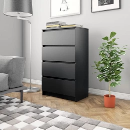 Acquista Credenza Nera 60x35x98,5 cm in Legno Multistrato con riferimento GHV-800532 della ditta GARDENHOME