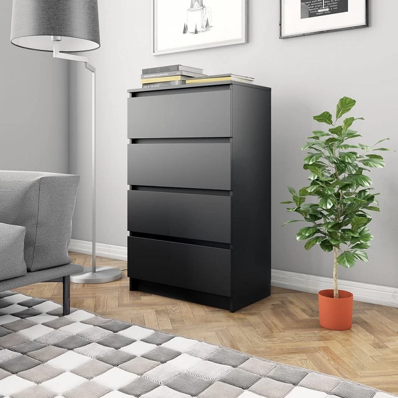 Acquista Credenza Nera 60x35x98,5 cm in Legno Multistrato con riferimento GHV-800532 della ditta GARDENHOME
