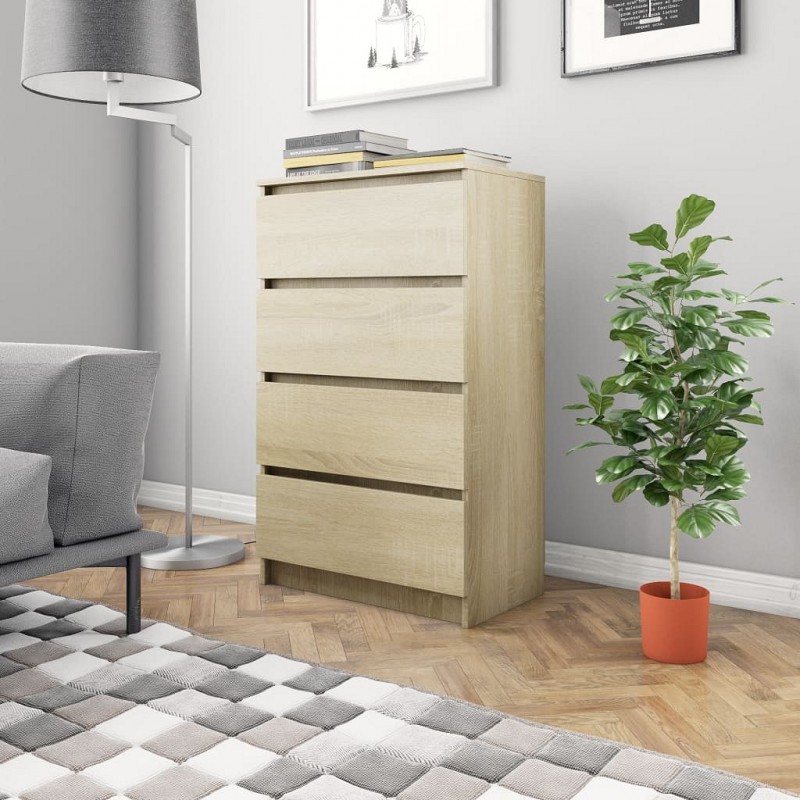 Acquista Credenza Rovere Sonoma 60x35x98,5 cm in Legno Multistrato con riferimento GHV-800534 della ditta GARDENHOME