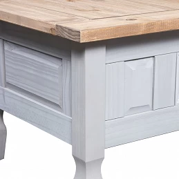 Acquista Tavolino Caffé Pino Messicano Corona Range Grigio 100x60x45cm con riferimento GHV-282625 della ditta GARDENHOME