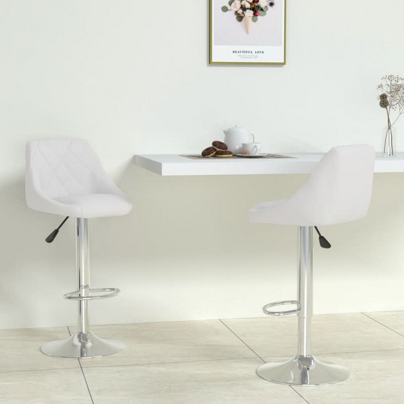 Acquista Sgabelli da Bar 2 pz Bianchi in Similpelle con riferimento GHV-335179 della ditta GARDENHOME