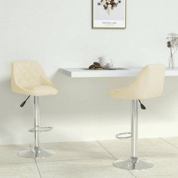 Acquista Sgabelli da Bar 2 pz Crema in Similpelle con riferimento GHV-335183 della ditta GARDENHOME