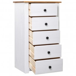 Acquista Credenza Bianca 46x40x89 cm in Legno Massello di Pino Panama con riferimento GHV-282651 della ditta GARDENHOME