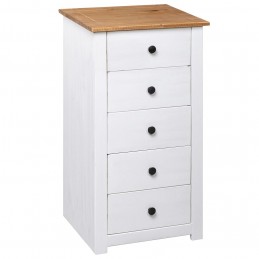 Acquista Credenza Bianca 46x40x89 cm in Legno Massello di Pino Panama con riferimento GHV-282651 della ditta GARDENHOME