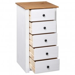 Acquista Credenza Bianca 46x40x89 cm in Legno Massello di Pino Panama con riferimento GHV-282651 della ditta GARDENHOME
