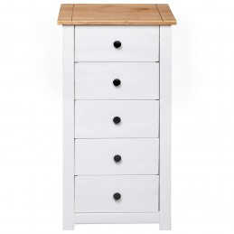 Acquista Credenza Bianca 46x40x89 cm in Legno Massello di Pino Panama con riferimento GHV-282651 della ditta GARDENHOME