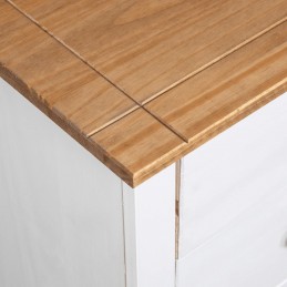 Acquista Credenza Bianca 46x40x89 cm in Legno Massello di Pino Panama con riferimento GHV-282651 della ditta GARDENHOME