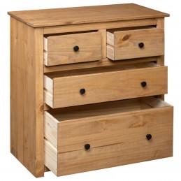 Acquista Credenza 80x40x83 cm in Legno Massello di Pino Panama Range con riferimento GHV-282655 della ditta GARDENHOME