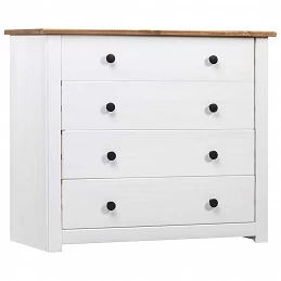 Acquista Armadietto Bianco 80x40x73 cm in Legno di Pino Modello Panama con riferimento GHV-282660 della ditta GARDENHOME