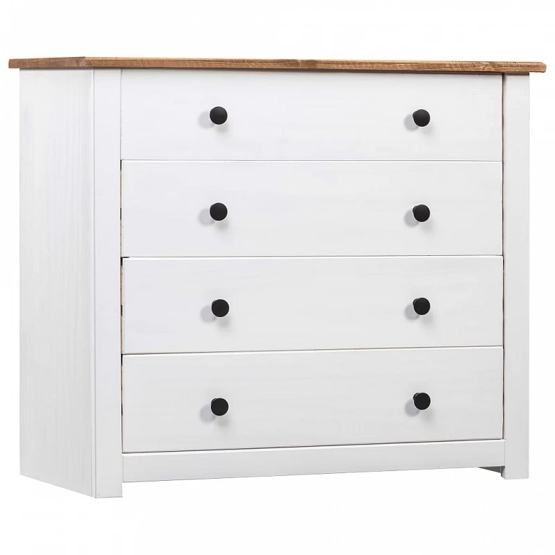 Acquista Armadietto Bianco 80x40x73 cm in Legno di Pino Modello Panama con riferimento GHV-282660 della ditta GARDENHOME