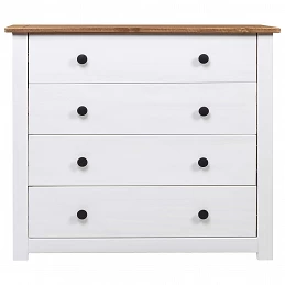 Acquista Armadietto Bianco 80x40x73 cm in Legno di Pino Modello Panama con riferimento GHV-282660 della ditta GARDENHOME
