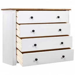Acquista Armadietto Bianco 80x40x73 cm in Legno di Pino Modello Panama con riferimento GHV-282660 della ditta GARDENHOME