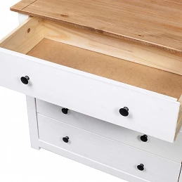 Acquista Armadietto Bianco 80x40x73 cm in Legno di Pino Modello Panama con riferimento GHV-282660 della ditta GARDENHOME