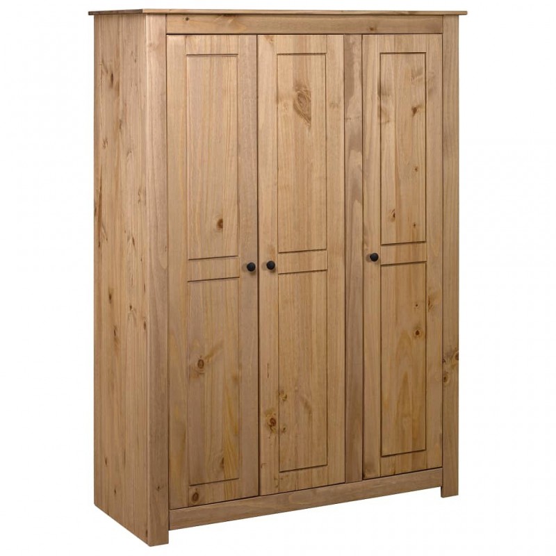 Acquista Armadio a 3 Ante 118x50x171,5cm Legno di Pino Panama Range con riferimento GHV-282661 della ditta GARDENHOME