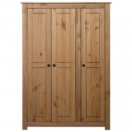 Acquista Armadio a 3 Ante 118x50x171,5cm Legno di Pino Panama Range con riferimento GHV-282661 della ditta GARDENHOME