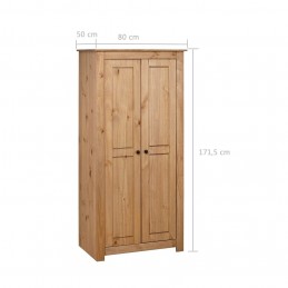 Acquista Armadio 80x50x171,5 cm in Legno Massello Pino Panama Range con riferimento GHV-282664 della ditta GARDENHOME
