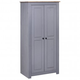 Acquista Armadio Grigio 80x50x171,5 cm Legno Massello Pino Panama Range con riferimento GHV-282665 della ditta GARDENHOME