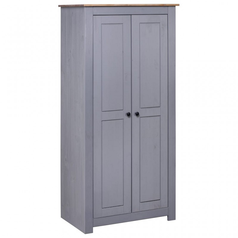 Acquista Armadio Grigio 80x50x171,5 cm Legno Massello Pino Panama Range con riferimento GHV-282665 della ditta GARDENHOME