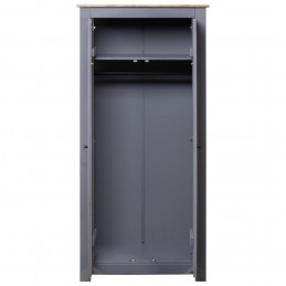 Acquista Armadio Grigio 80x50x171,5 cm Legno Massello Pino Panama Range con riferimento GHV-282665 della ditta GARDENHOME
