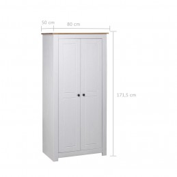Acquista Armadio Bianco 80x50x171,5 cm Legno Massello Pino Panama Range con riferimento GHV-282666 della ditta GARDENHOME