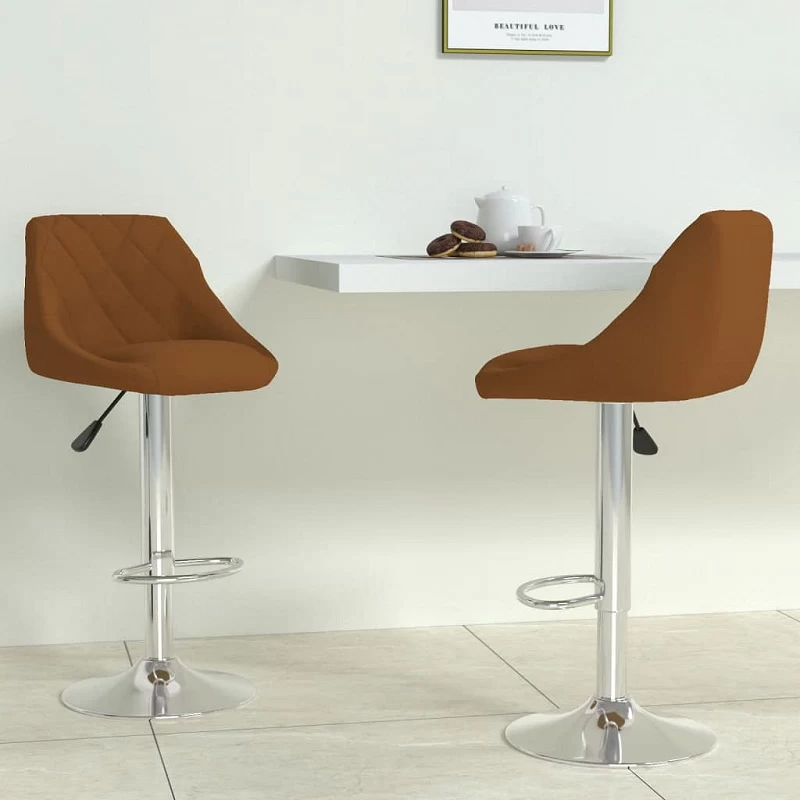 Acquista Sgabelli da Bar 2 pz Marroni in Velluto con riferimento GHV-335303 della ditta GARDENHOME
