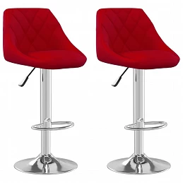 Acquista Sgabelli da Bar 2 pz Rosso Vino in Velluto con riferimento GHV-335311 della ditta GARDENHOME