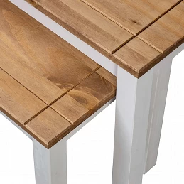 Acquista Tavolini Impilabili 2 pz Bianchi Massello di Pino Panama Range con riferimento GHV-282678 della ditta GARDENHOME