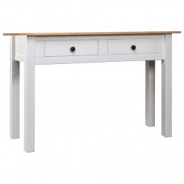 Acquista Tavolo Consolle Bianco 110x40x72 cm Legno Massello Pino Panama con riferimento GHV-282681 della ditta GARDENHOME