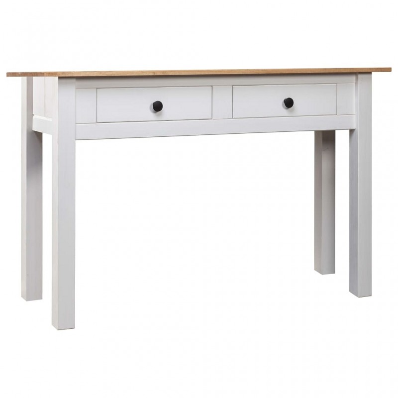 Acquista Tavolo Consolle Bianco 110x40x72 cm Legno Massello Pino Panama con riferimento GHV-282681 della ditta GARDENHOME
