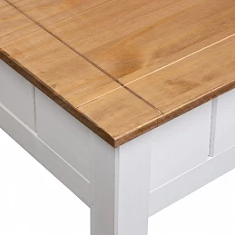 Acquista Tavolino da Caffè Bianco 100x60x45cm Pino Massello Panama Range con riferimento GHV-282684 della ditta GARDENHOME