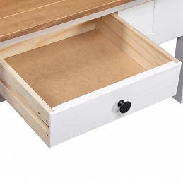 Acquista Tavolino da Caffè Bianco 100x60x45cm Pino Massello Panama Range con riferimento GHV-282684 della ditta GARDENHOME