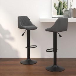 Acquista Sgabelli da Bar 2 pz Grigio Scuro in Velluto con riferimento GHV-335350 della ditta GARDENHOME