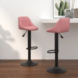 Acquista Sgabelli da Bar 2 pz Rosa in Velluto con riferimento GHV-335354 della ditta GARDENHOME