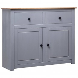Acquista Credenza Grigia 93x40x80 cm in Legno Massello di Pino Panama con riferimento GHV-282698 della ditta GARDENHOME