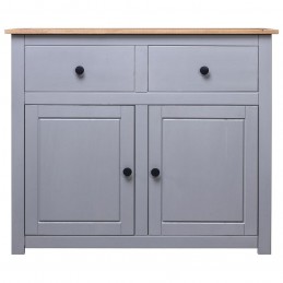 Acquista Credenza Grigia 93x40x80 cm in Legno Massello di Pino Panama con riferimento GHV-282698 della ditta GARDENHOME