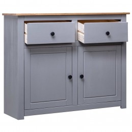 Acquista Credenza Grigia 93x40x80 cm in Legno Massello di Pino Panama con riferimento GHV-282698 della ditta GARDENHOME