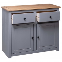 Acquista Credenza Grigia 93x40x80 cm in Legno Massello di Pino Panama con riferimento GHV-282698 della ditta GARDENHOME