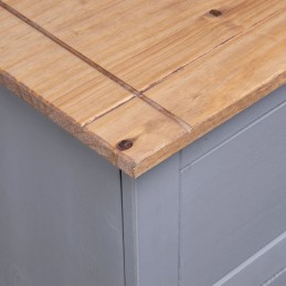 Acquista Credenza Grigia 93x40x80 cm in Legno Massello di Pino Panama con riferimento GHV-282698 della ditta GARDENHOME